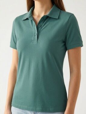 05 L.L Bean 100% Cotton Green Top